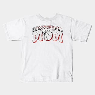 Basketball Mom Halftone Retro Kids T-Shirt